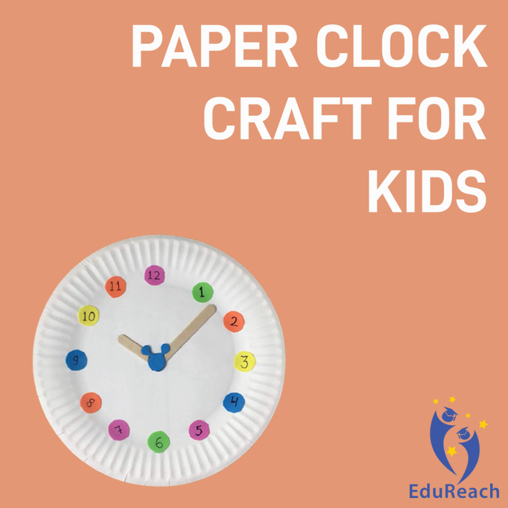 Paper Plate Clock Craft for Kids Edureachlearn www.edureachlearn